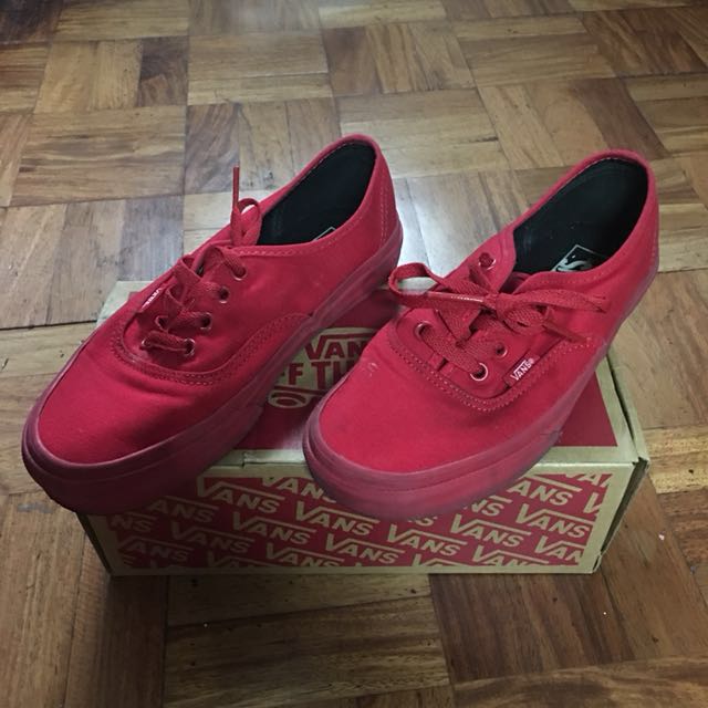 vans mono red