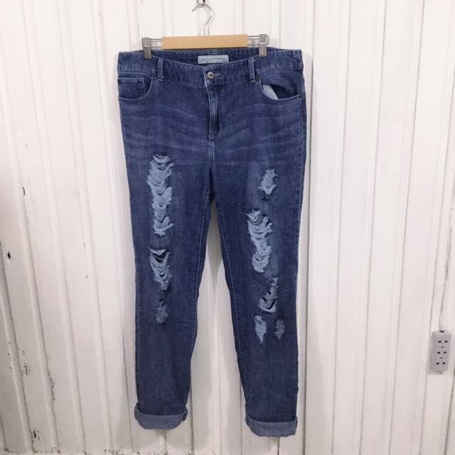 Plus Size Chico S Platinum Denim Ripped Jeans Women S Fashion