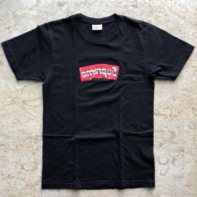 supreme x cdg box logo tee