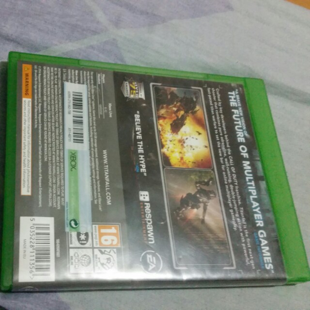 Xbox one Titanfall game (Category: Xbox) located in San Juan City. Submitted by vhanzmonzie (Listing ID 144004796, Image 2). Description: Scratchless. Buyer will shoulder the shipping fee. No bogus buyer. No joy reserver..