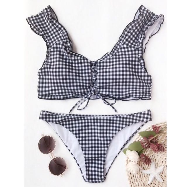 zaful gingham bikini
