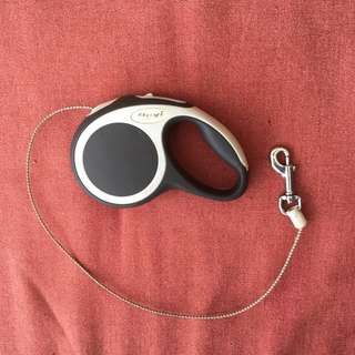 Retractable dog leash - Flexi Vario cord XS 3m - Grey colour