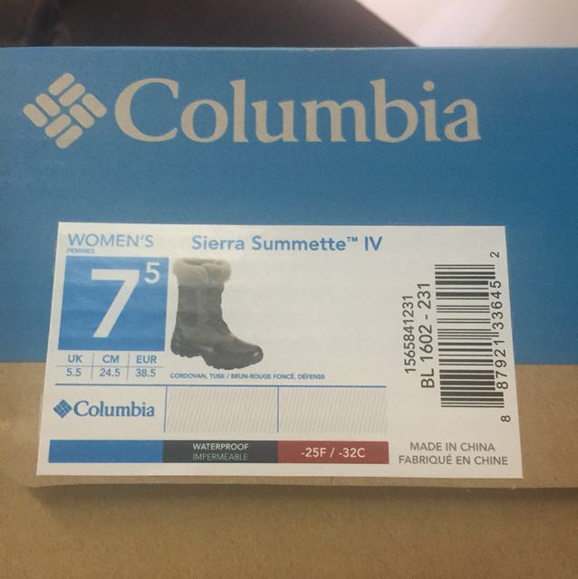 Columbia sierra summette iv on sale