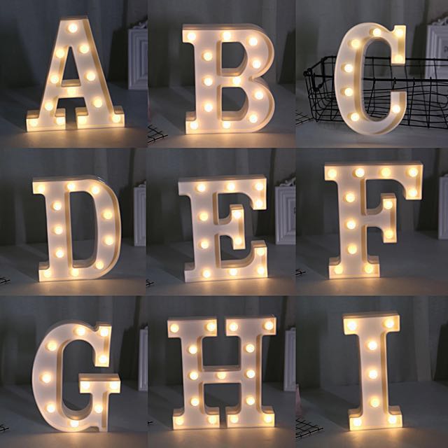 A Z Alphabet Led Lighting Lamp Home Decoration Furniture A Z Alphabet Led Lighting Lamp Home Decoration