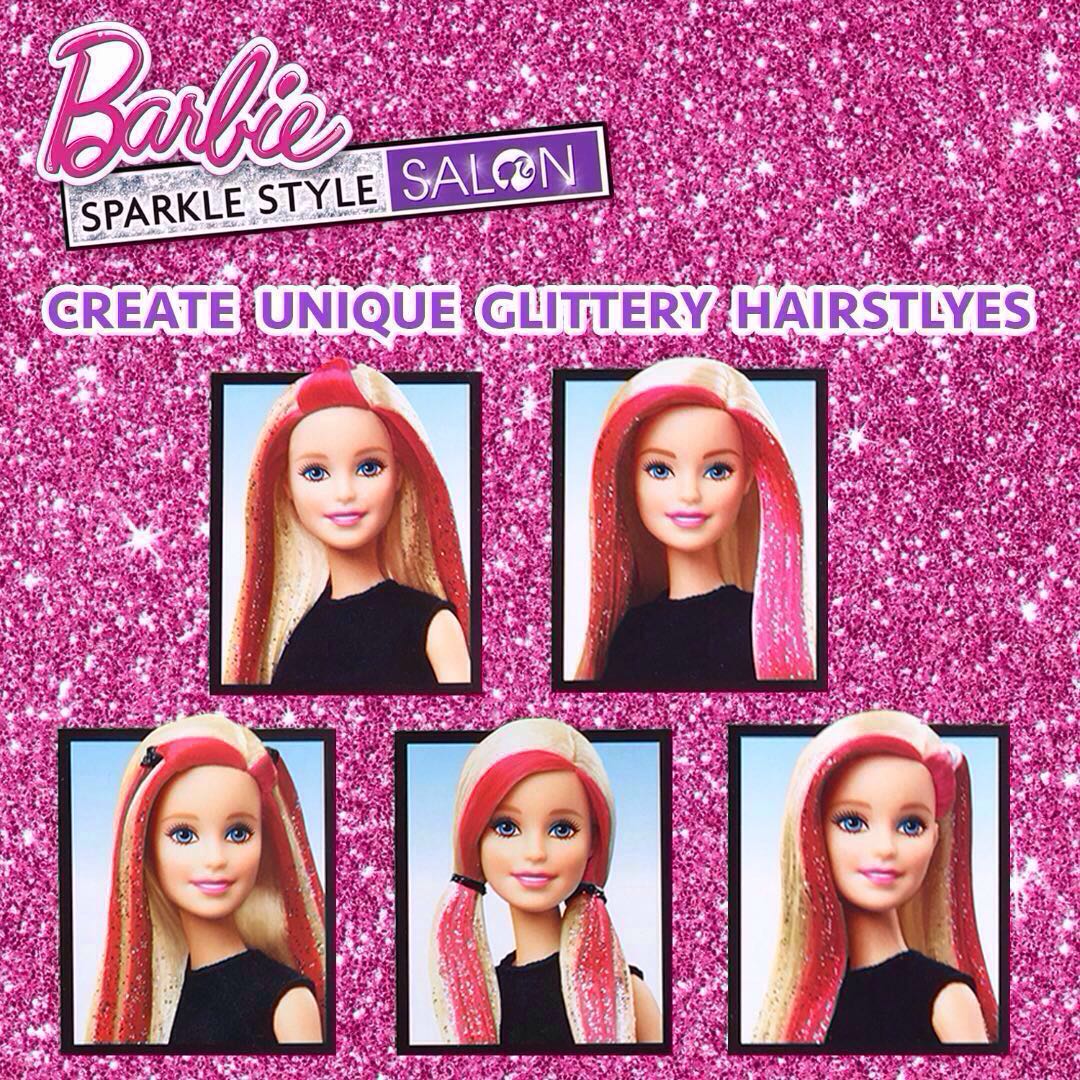 barbie sparkle hair salon