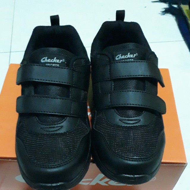 checker school shoes
