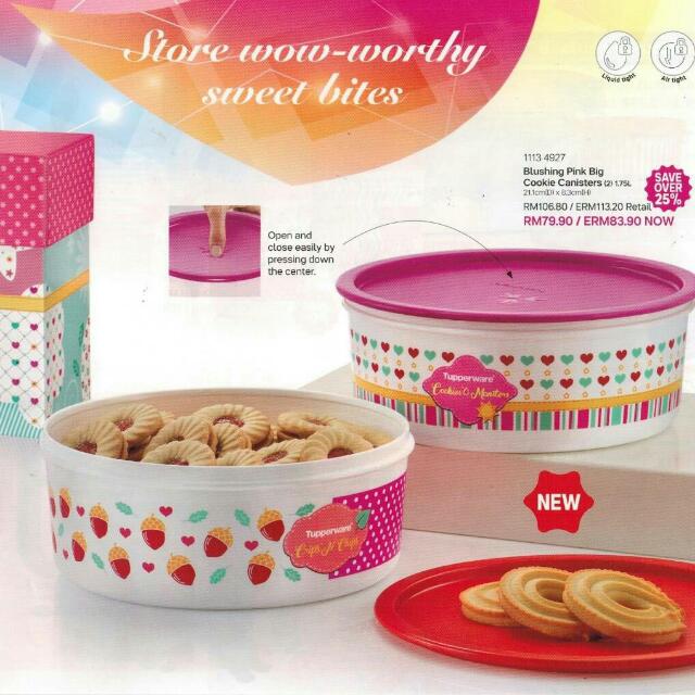 Blushing Cookie Canister (Tupperware - New)