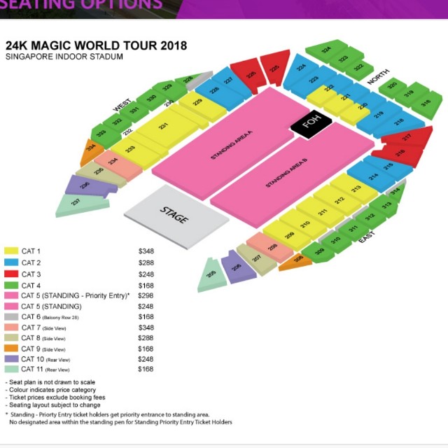 Bruno Mars "24k Magic" Singapore Concert (7 May), Tickets & Vouchers