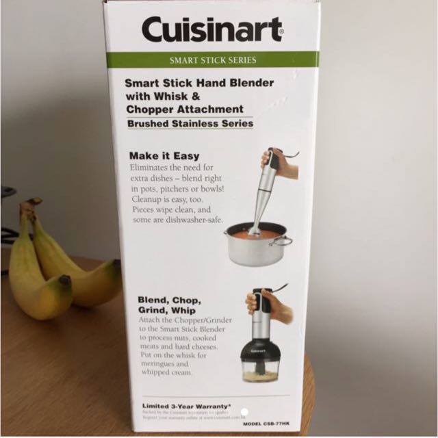 Cuisinart Smart Stick Hand Blender With Whisk & Chopper Attachment, TV