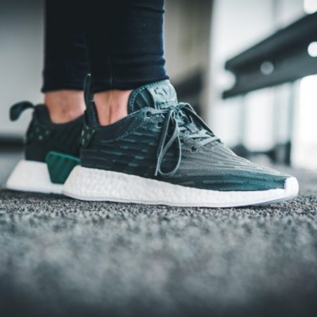FAST!!) Adidas NMD R2 W Trace Green \u0026 Utility Ivy, Women's Fashion, Shoes  on Carousell