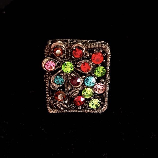 Gems statement ring (Category: Body Jewelry) located in Singapore. Submitted by teharadream (Listing ID 143320735, Image 1). Description: unique, chunky statement ring handmade by marginalised women in India. #shopforgood today with #teharadreamsg.