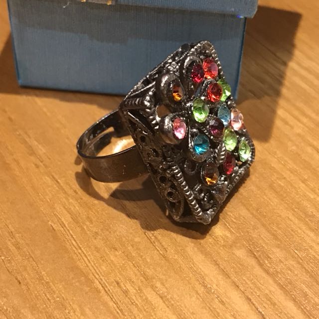 Gems statement ring (Category: Body Jewelry) located in Singapore. Submitted by teharadream (Listing ID 143320735, Image 3). Description: unique, chunky statement ring handmade by marginalised women in India. #shopforgood today with #teharadreamsg.