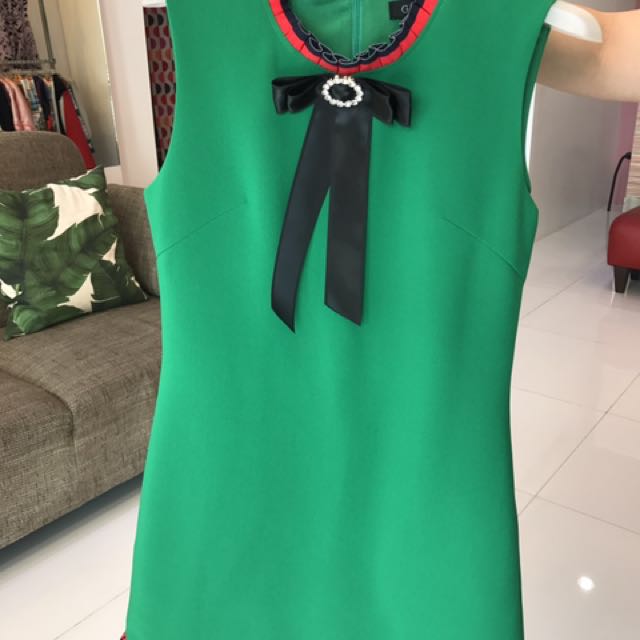 gucci green dress
