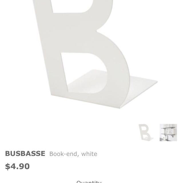 Ikea Busbasse Book End Books Stationery Stationery On Carousell