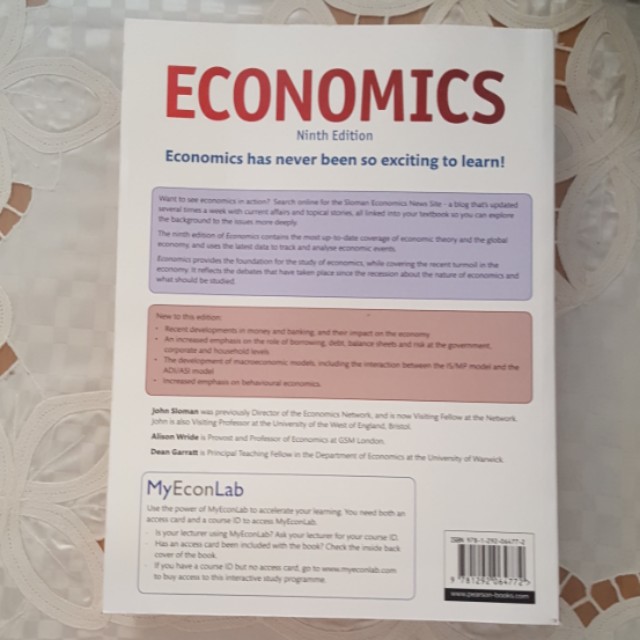 John Sloman Economics Reference book (9th Edition), Hobbies & Toys ...