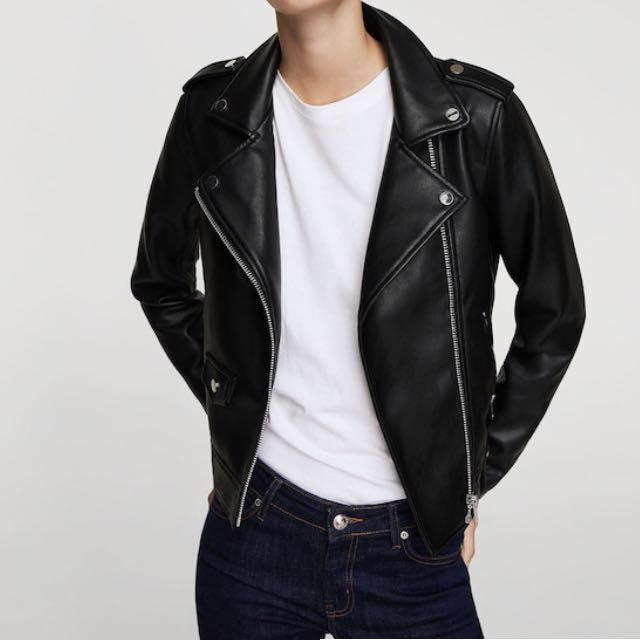 Mango applique biker jacket top