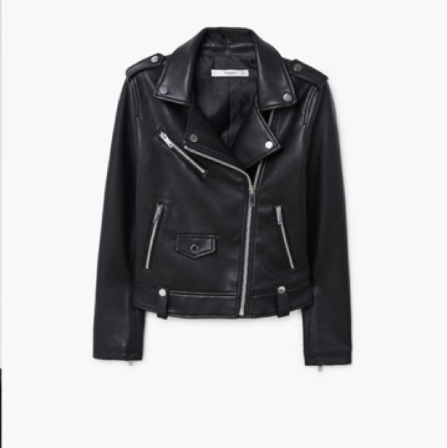 Mango applique hot sale biker jacket