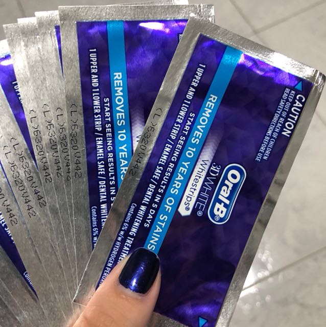 Oral B Whitening 3d White Strips Health Beauty Hand Foot Care On Carousell