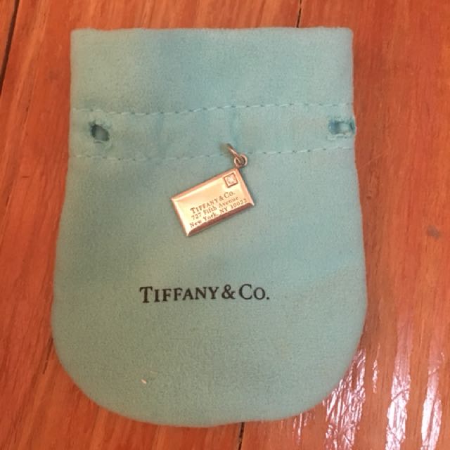 Tiffany Co Envelope Charm with Diamond