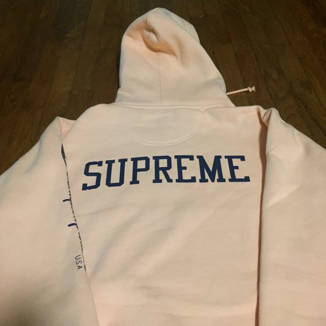 Supreme champion hoodie peach sales
