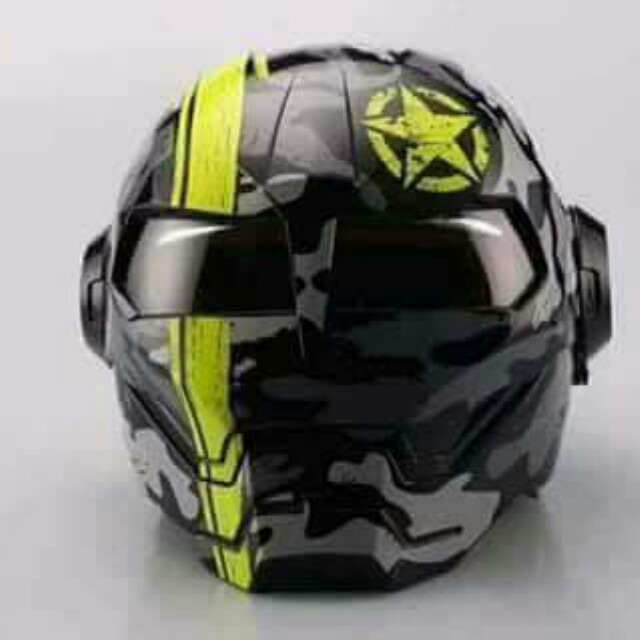 Zebra iron man helmet best sale