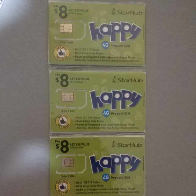 Best Deal Starhub Pre Paid 10 4g Sim Card Price Of 8 Each Best Deal Mobile Phones Gadgets Mobile Gadget Accessories Sim Cards On Carousell