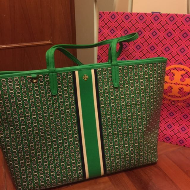 Tory Burch Green Gemini Link Tote Tote