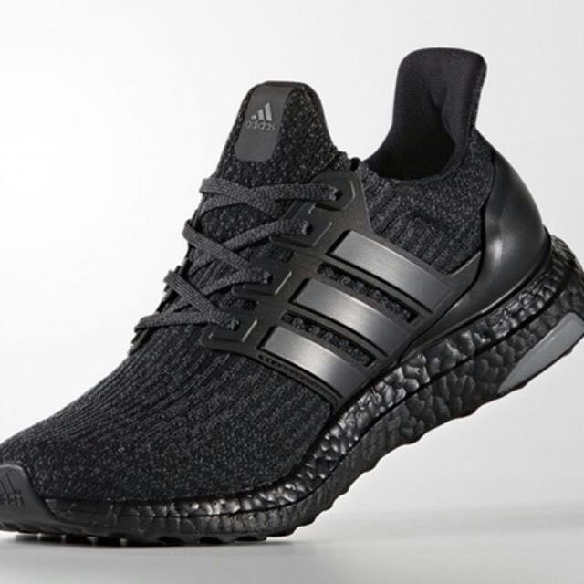 adidas Ultraboost 3.0 Triple Black 2.0, Men's Fashion, Footwear, Sneakers  on Carousell