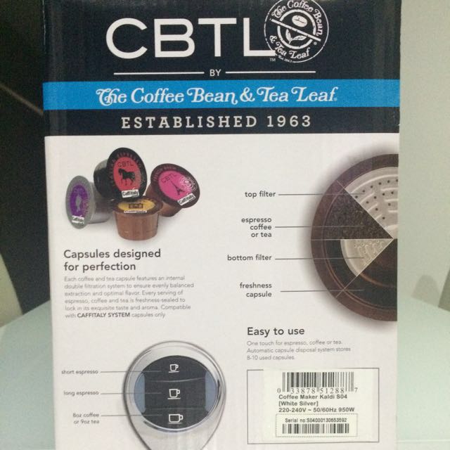 Coffee Bean & Tea Leaf Expresso Machine, TV & Home Appliances, Kitchen