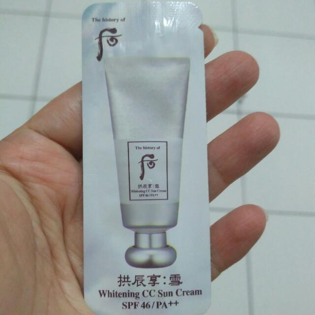 The history of whoo cheap whitening cc sun cream
