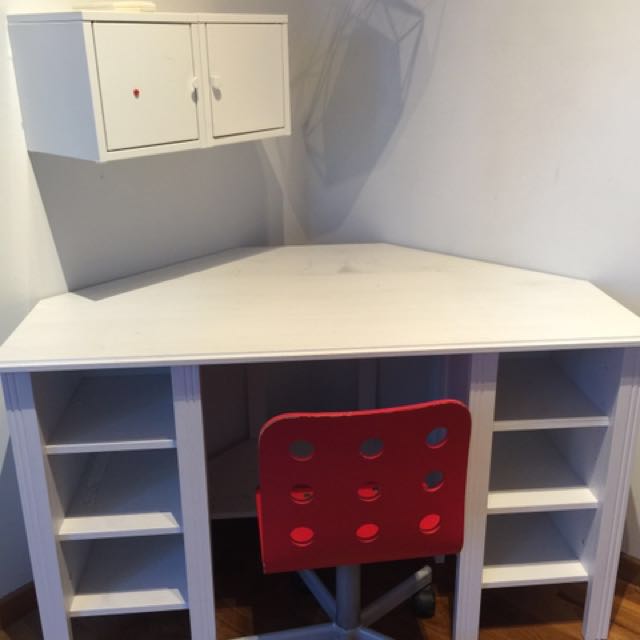 Ikea corner Study Table, Furniture & Home Living, Furniture, Tables