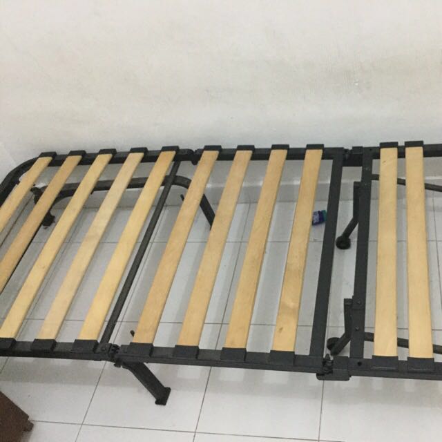 IKEA fold up bed and fold up mattress, Furniture & Home Living