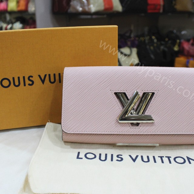 Louis Vuitton Rose Ballerina Epi Leather Twist Wallet Luxury Bags Wallets On Carousell