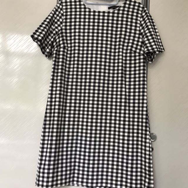 new look checkered dress