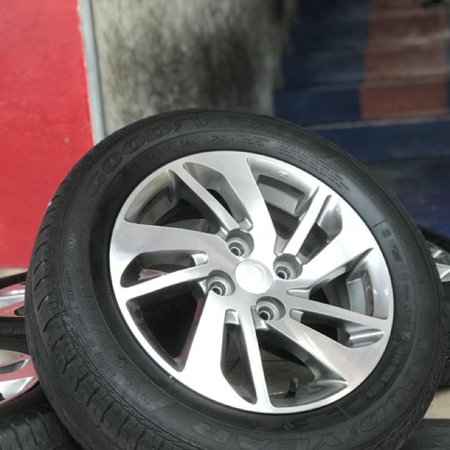 Original Myvi Ikon 14 Inch Tyre 70 Estimated Max Ini Rim You Cari Itu Lubang Langgar Arrrr Itukkk Lubang Yang Picahhh Wooorrr Auto Accessories On Carousell