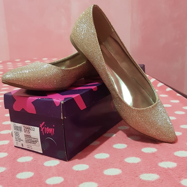 Gold flats payless best sale
