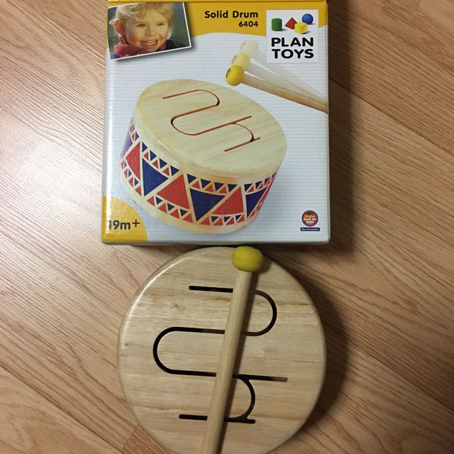 plan toys wooden drum