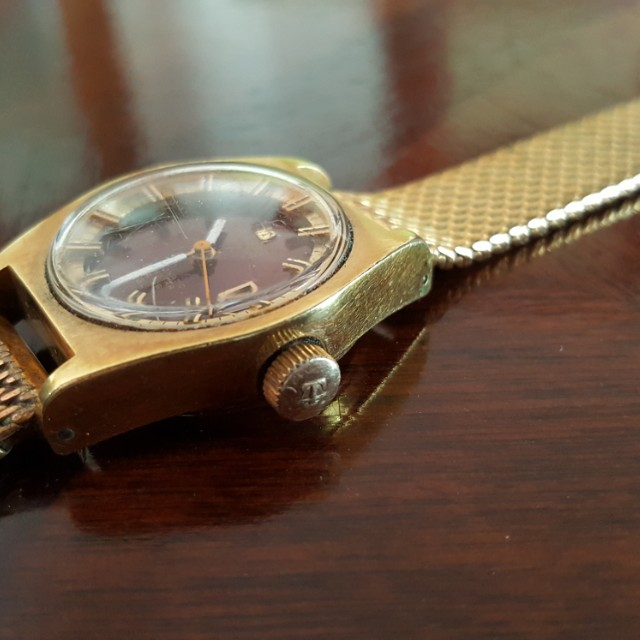 Montre Vintage Tissot Visodate Seastar PR 516 - Automatique Plaqué Or - Années 60 - 34 Mm