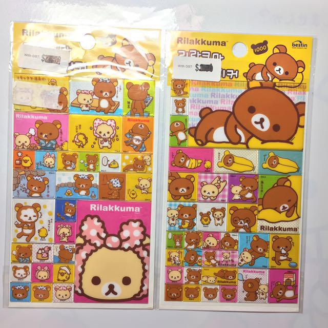 Rilakkuma Stickers, Hobbies & Toys, Stationery & Craft, Stationery