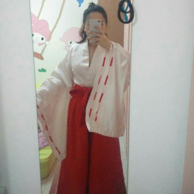Shrine maiden Costume, Hobbies & Toys, Memorabilia & Collectibles, Fan ...