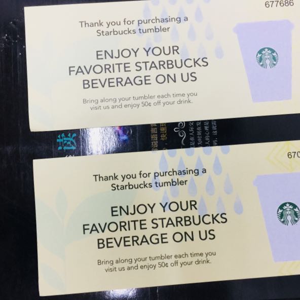 Starbucks free drink voucher X 3, Tickets & Vouchers ...