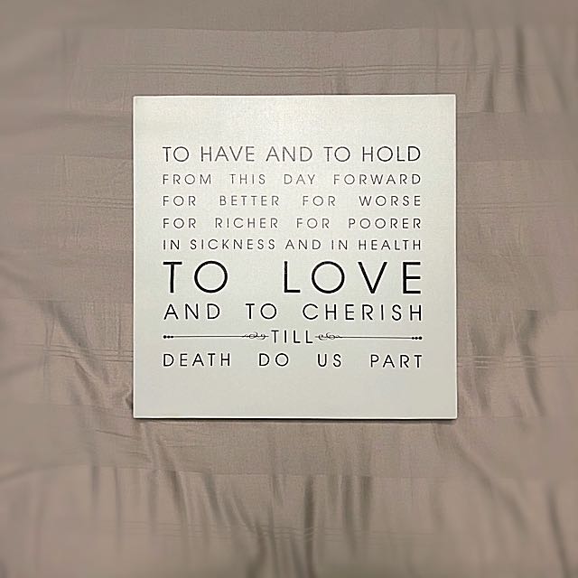 To Have And To Hold Till Death Do Us Part Wedding Vow Canvas