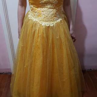 yellow debut gown