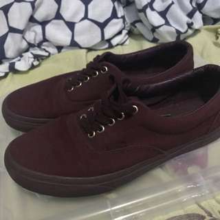 vans mono maroon