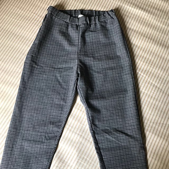 bnwt brandy melville grey plaid pants 