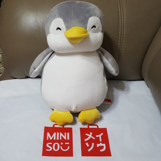 miniso penguin plush toy