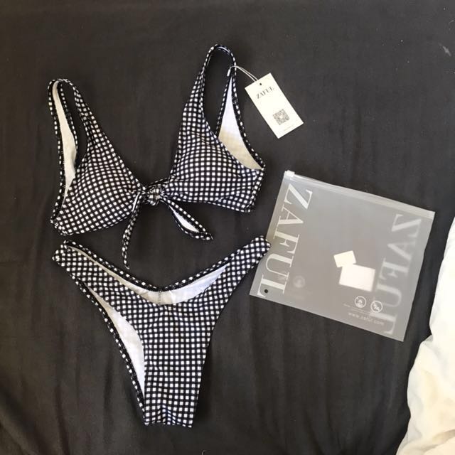 zaful checkered bikini
