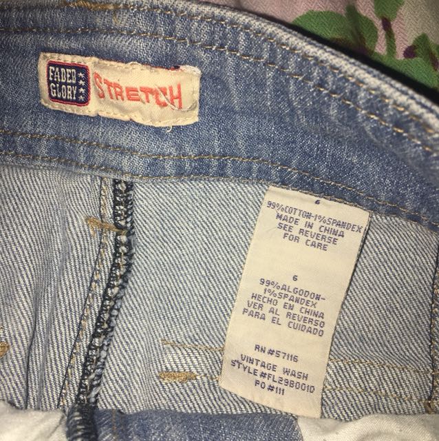 faded glory jeans rn 57116