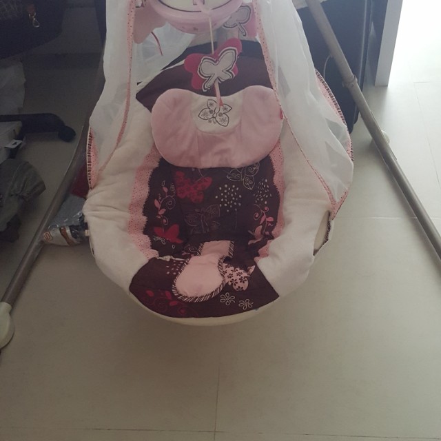 Fisher Price My Little Snugabear Cradle N Swing Pink Car