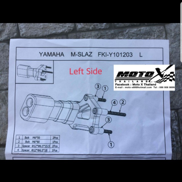 Frame Slider for Yamaha MT15 Xabre MSlaz, Motorcycles, Motorcycle Accessories on Carousell
